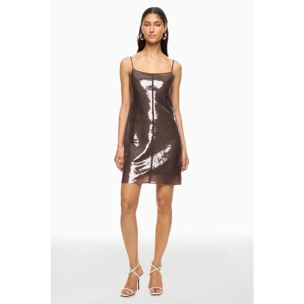 A.L.C. Dani Dress Brown Size M Missing Sequins